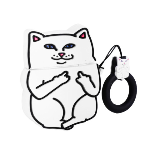 Чохол для AirPods 1/2 "Fuck cat white" Чохол для AirPods 1/2 "Fuck cat white"